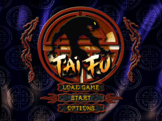 Tai Fu Wrath of the Tiger title screen for Playstation